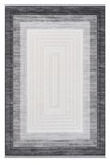 Seyran Halı Zen 7004 Gri Akrilik Bambu İplik Yüksek Kaliteli Çerçeveli Modern Halı