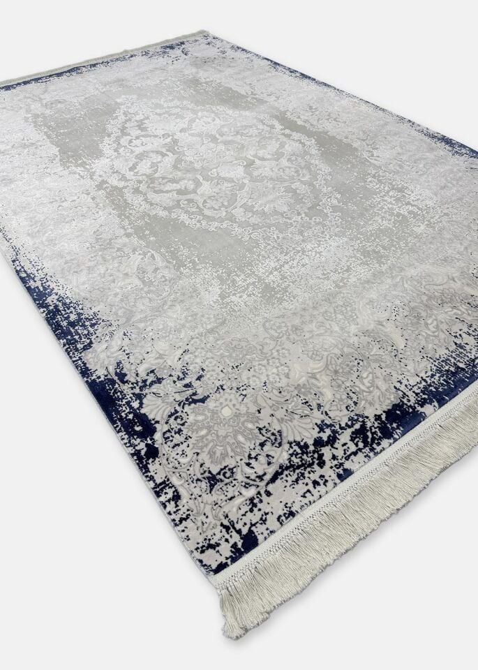 Pierre Cardin Halı Voila ZQ01B Gri Mavi Modern ve Geleneksel Desenli Yüksek Kaliteli Halı