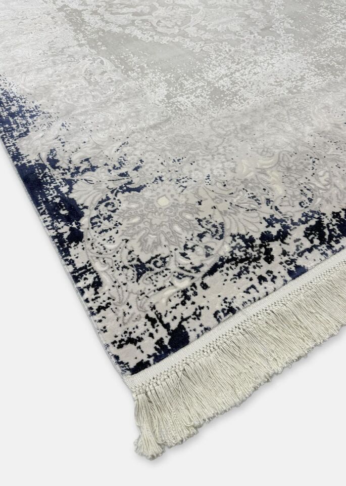 Pierre Cardin Halı Voila ZQ01B Gri Mavi Modern ve Geleneksel Desenli Yüksek Kaliteli Halı