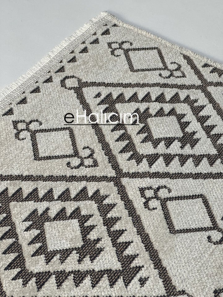 Luxess Halı Cool 405 Krem Pamuk Şönil Polyester Modern Yumuşak Dokulu Kilim