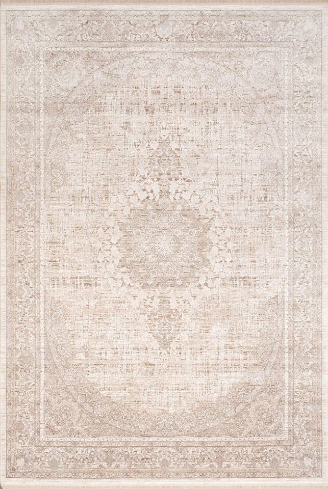 Artemis Halı Piena Y1095A Yumuşak Dokulu Eskitme Desenli Çerçeveli Modern Şık Salon Halısı