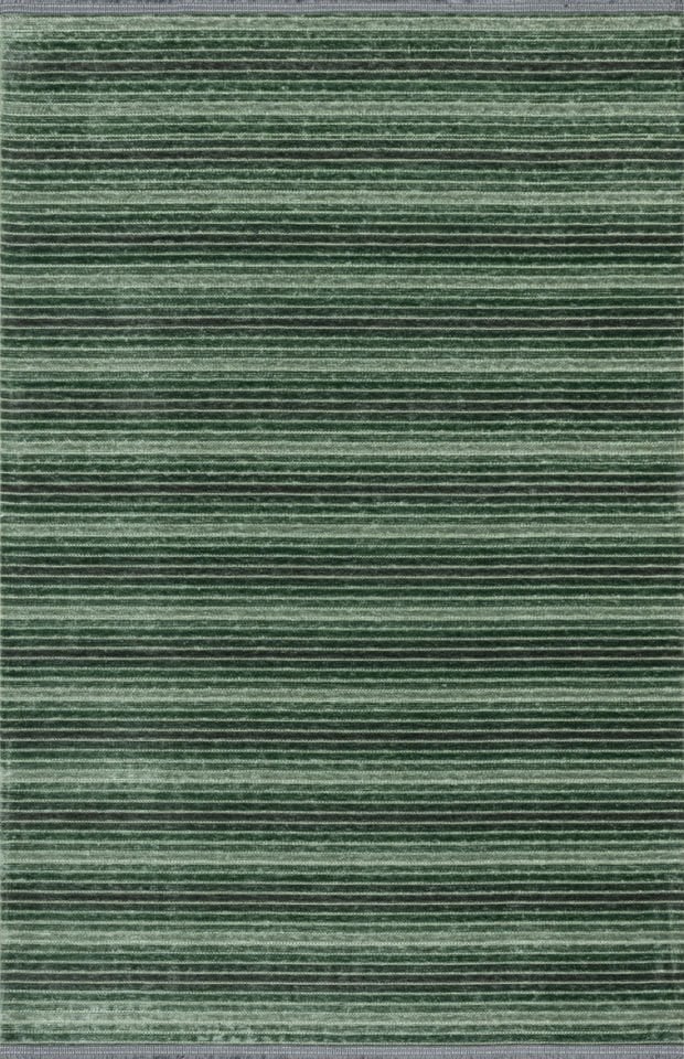 Luxess Halı Cool 402 Yeşil Pamuk Şönil Polyester Modern Yumuşak Dokulu Kilim