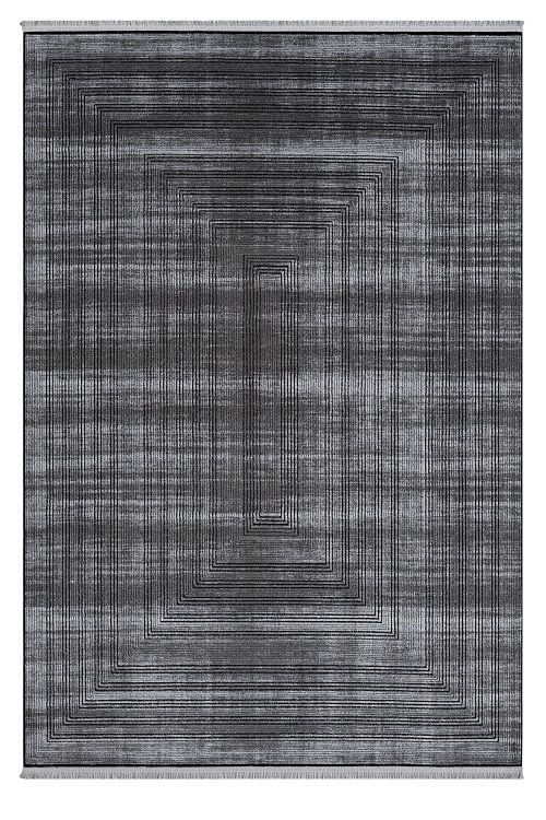 Seyran Halı Zen 7005 Antrasit Akrilik Bambu İplik Yüksek Kaliteli Modern Halı