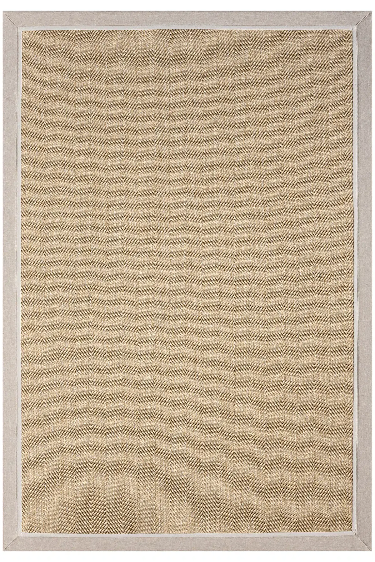 Seyran Halı Bombay 665 Bej Bej Krem Bordürlü Kolay Temizlenen Hav Toz Vermez Sisal Yolluk