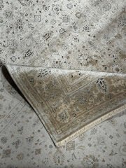 Elexus Halı Diamond 3826 Açık Bej Akrilik Viskon Pamuk Taban Eskitme Desenli Şık Halı