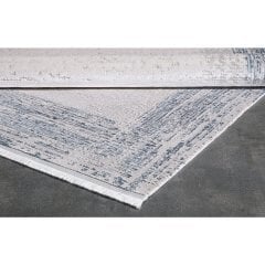 Gümüşsuyu Halı Legro 11561  Turkuaz Akrilik Modern Çerçeveli Saçaklı Dokuma Taban Halı