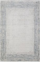 Gümüşsuyu Halı Legro 11561  Turkuaz Akrilik Modern Çerçeveli Saçaklı Dokuma Taban Halı