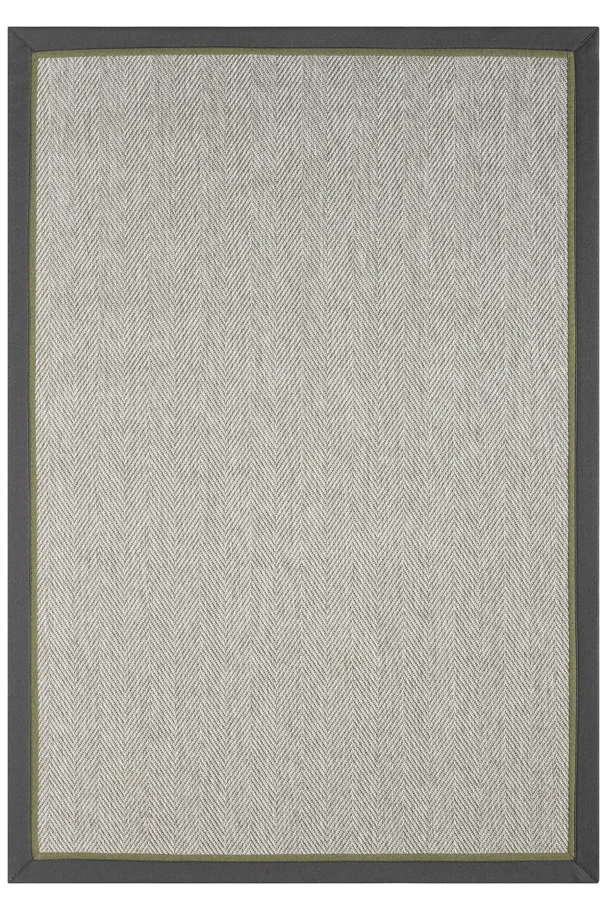 Seyran Halı Bombay 665 Gri Antrasit Yeşil Bordürlü Kolay Temizlenen Hav Toz Vermez Sisal Yolluk