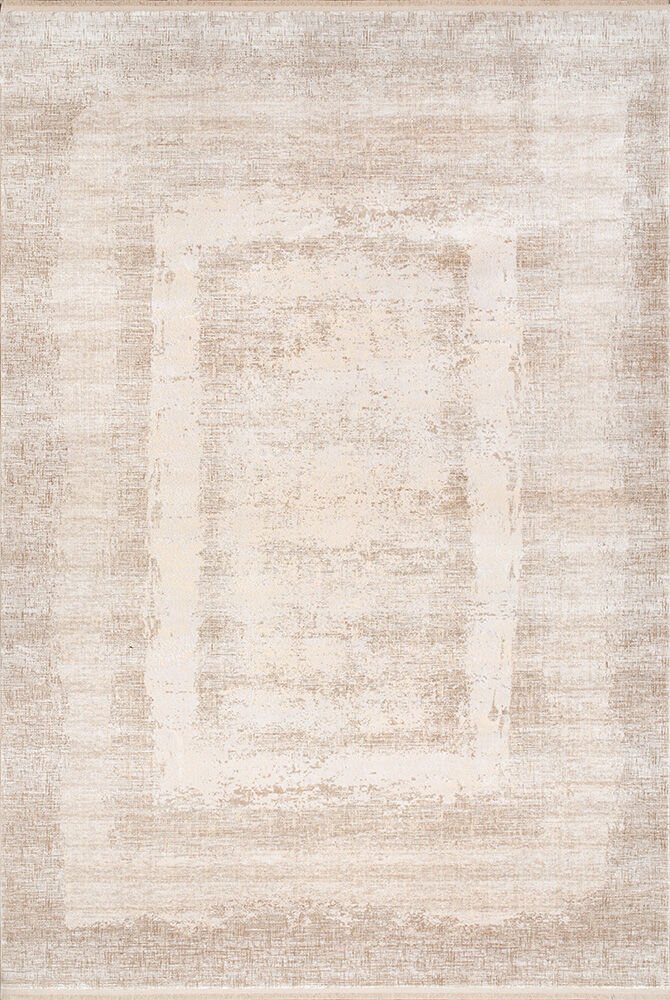 Artemis Halı Piena Y1101A Yumuşak Dokulu Eskitme Desenli Çerçeveli Modern Şık Salon Halısı