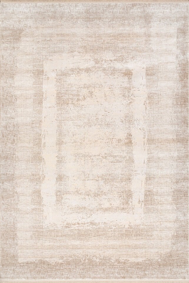 Artemis Halı Piena Y1101A Yumuşak Dokulu Eskitme Desenli Çerçeveli Modern Şık Salon Halısı