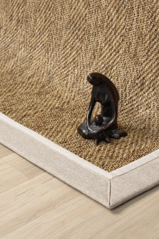 Seyran Halı Bombay 665 Kahve Bej Krem Bordürlü Kolay Temizlenen Hav Toz Vermez Sisal Yolluk