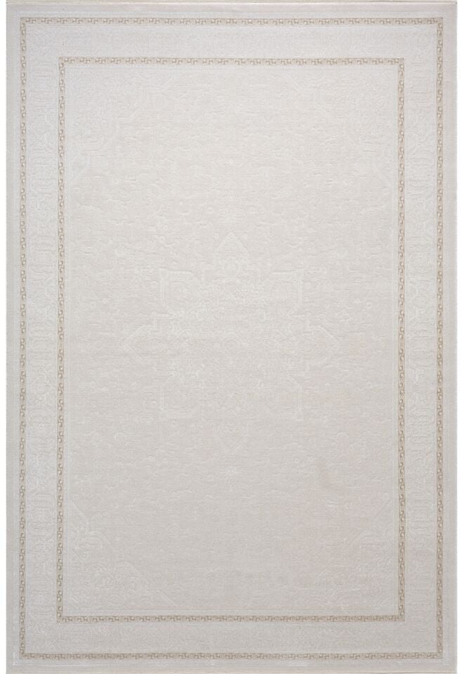 Elexus Halı Woolly 4129 Krem Yün Viskon Yumuşak Dokulu Modern Halı