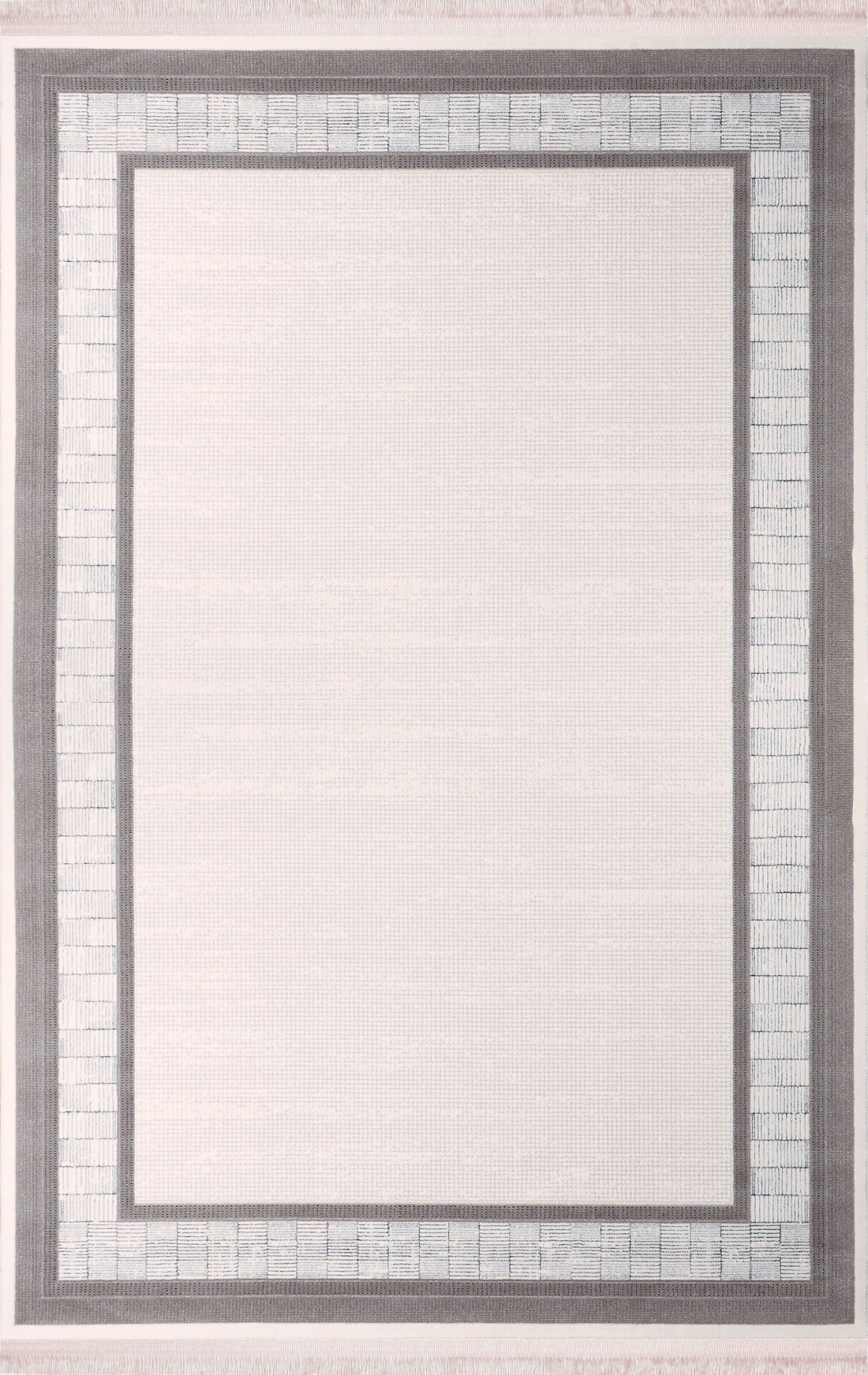 Nexus Halı Albina 5430 Gri Akrilik Çerçeveli Dokuma Taban Saçaklı Şık Halı