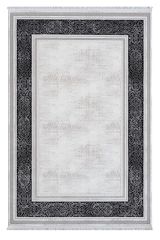 Seyran Halı Zen 7006 Antrasit Akrilik Bambu İplik Yüksek Kaliteli Çerçeveli Modern Halı