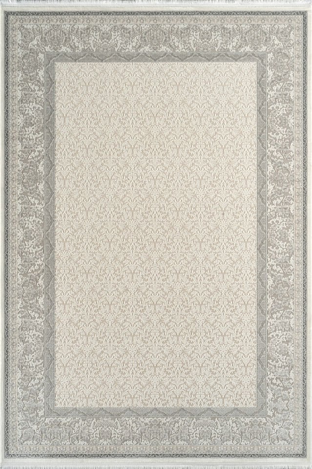 Royal Halı Vintage VH02A Bej Krem Gri Akrilik Yumuşak Dokulu Klasik Motifli Halı