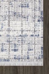 Artemis Halı Samoa 2377C Lacivert Krem Akrilik Modern  Oturma Odası ve Salon Halısı