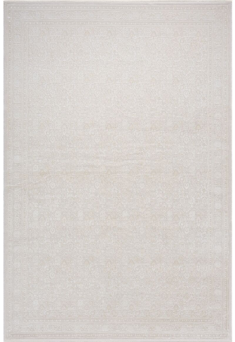 Elexus Halı Woolly 4128 Krem Akrilik Viskon Yumuşak Dokulu Modern Halı