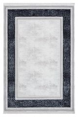 Seyran Halı Zen 7006 Mavi Akrilik Bambu İplik Yüksek Kaliteli Çerçeveli Modern Halı