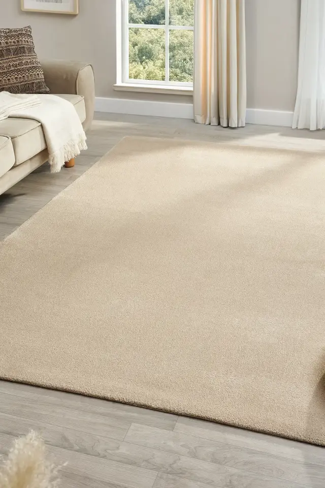 Seyran Halı Bali 4500 Bej Yumuşak Dokulu Modern Yolluk