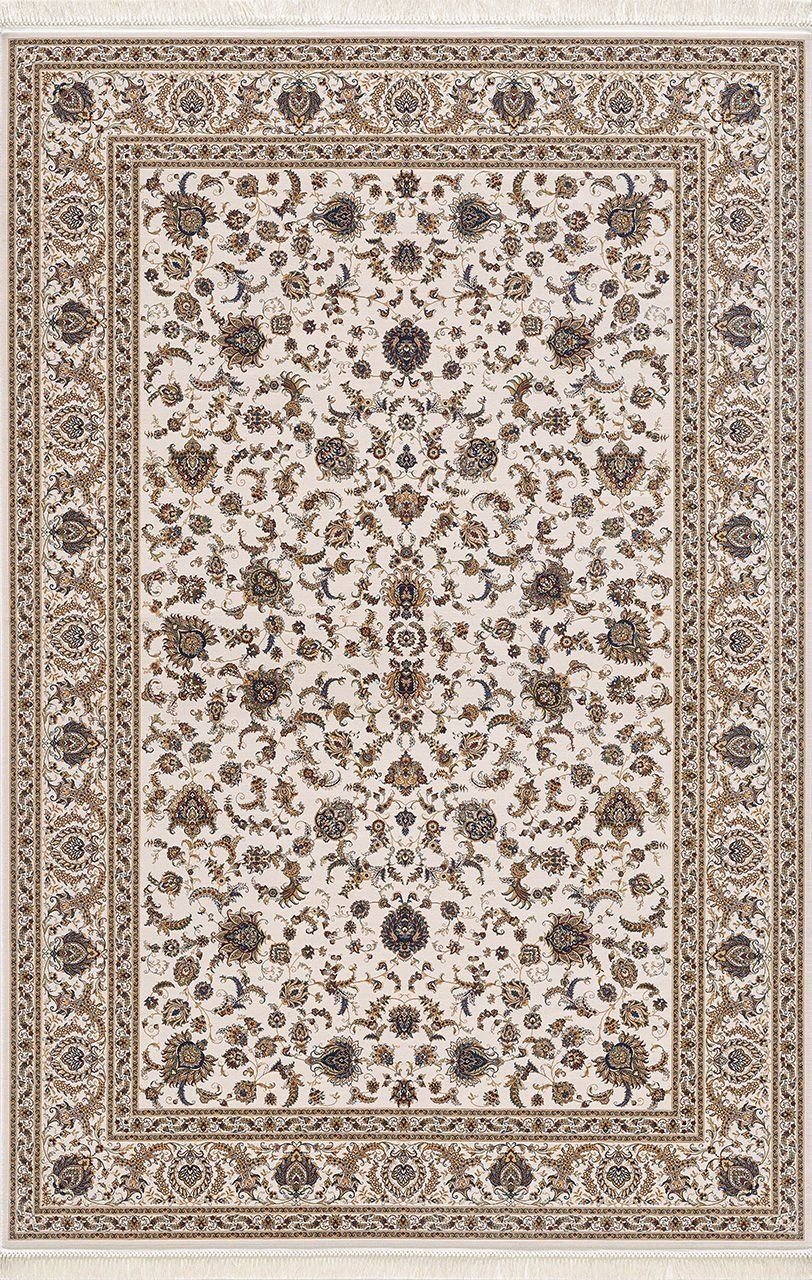 Artemis Halı Silk 5160Z Bej Krem Viskon Çerçeveli Klasik Oturma Odası ve Salon Halısı